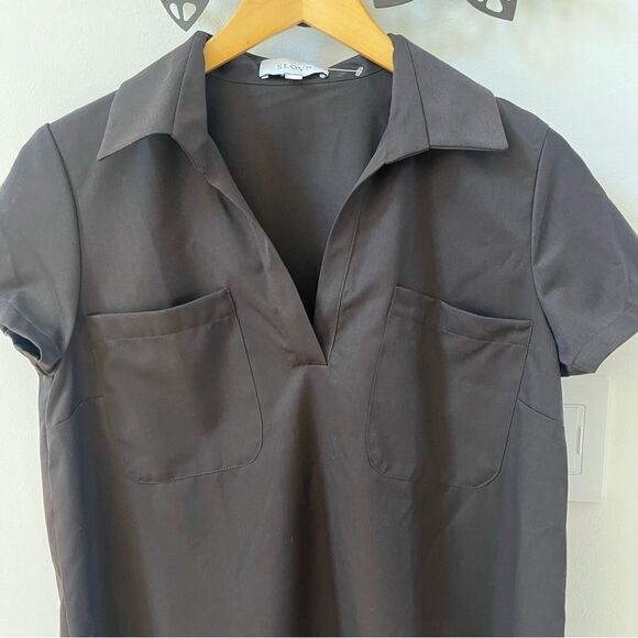 SLOAN The Short Sleeve Top in Brown 6 NWOT - Picture 3 of 9